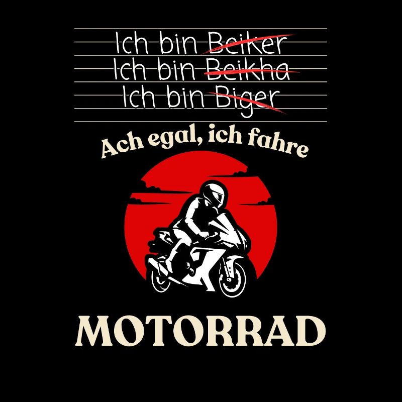 Motorcycle Humor Saying on Black