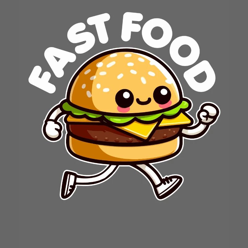 Restauration rapide Mignon Burger Courir Drôle Malbouffe