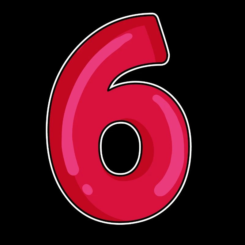 Six Numéro 6 Numéro Rouge