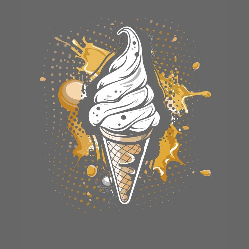 Cornet de crème glacée Éclaboussures de couleur