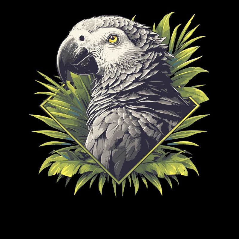Perroquets gris d’Afrique