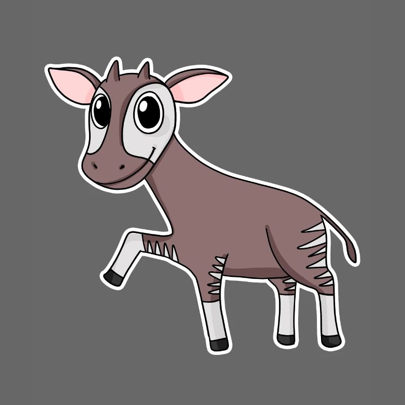 Okapi forest giraffe motif