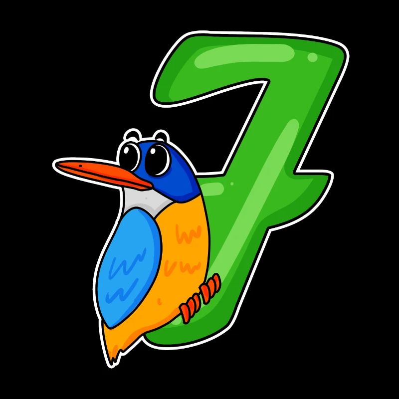 Motif Oiseau 7ème Anniversaire - 7 ans