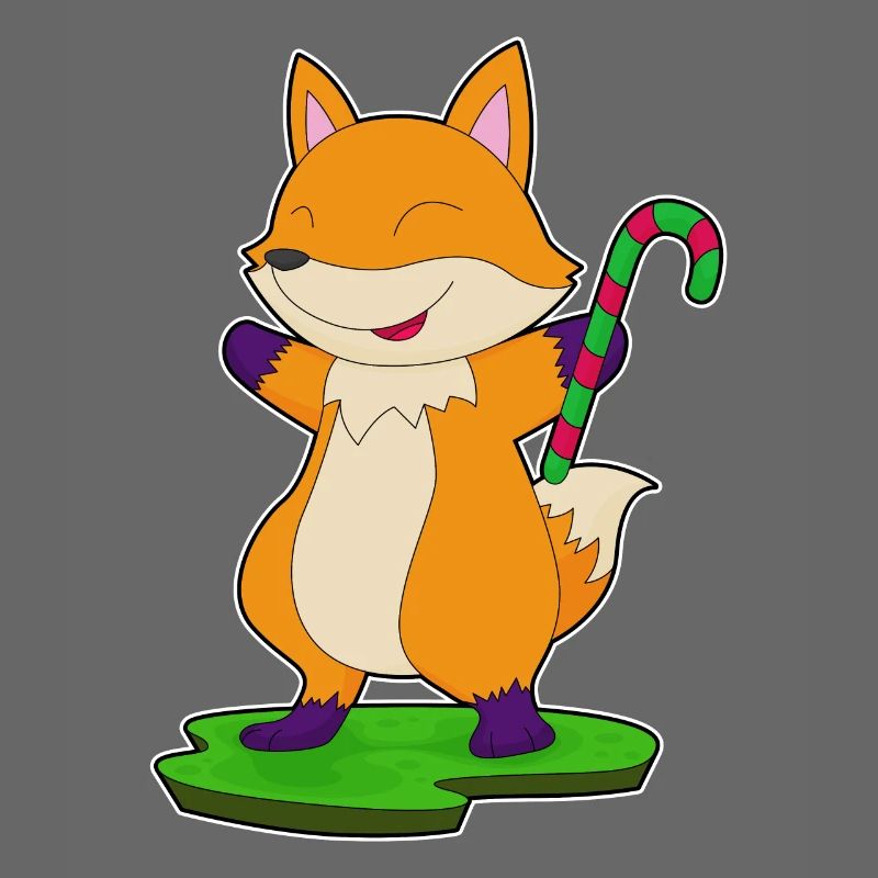 Fox candy cane