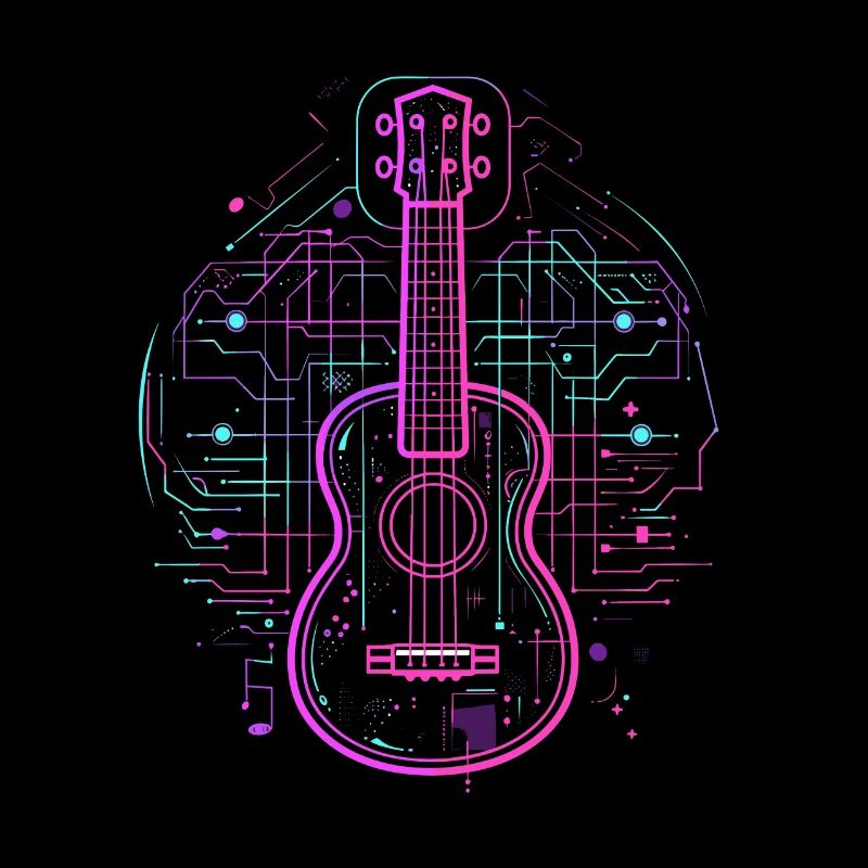 Ukulele Skizze Retro