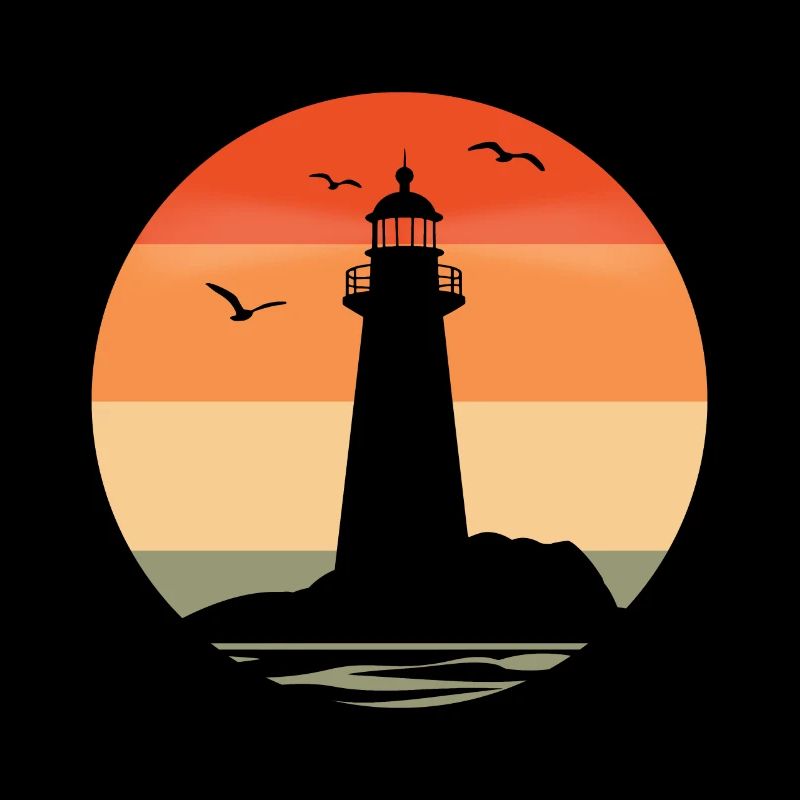 Phare au coucher du soleil