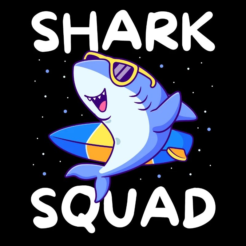 Shark Squad Fun Beach and Surfing Theme