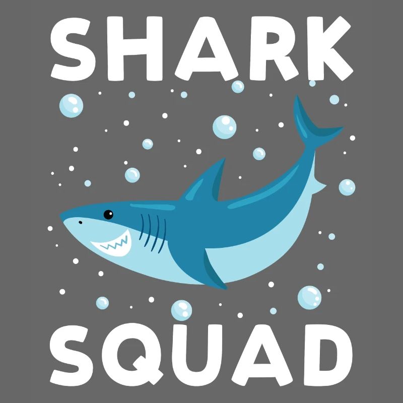 Cool Shark Squad avec planche de surf Summer Vibes