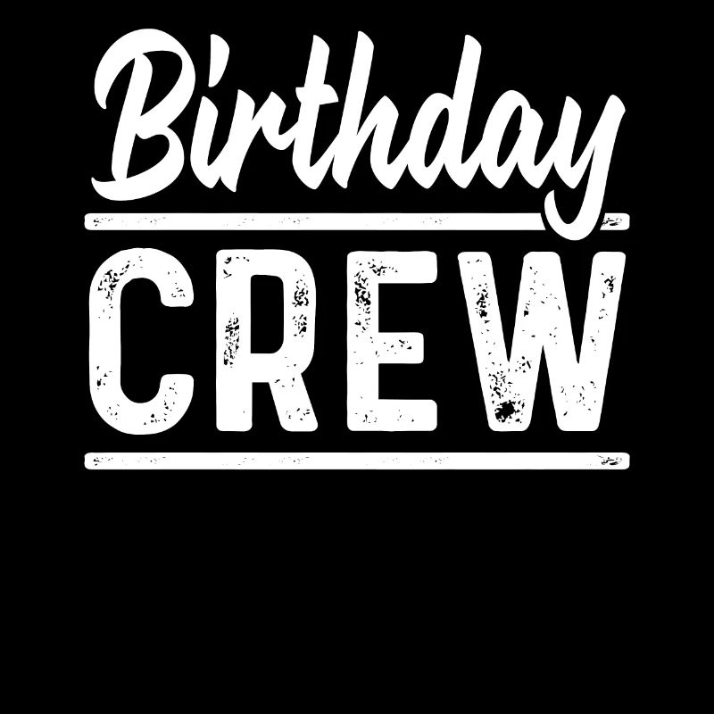 Birthday Crew Minimalist Party Squad Design
