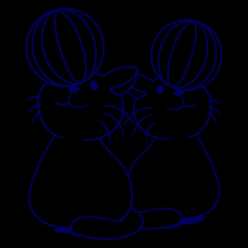 2 chats jouant au ballon Support de ballon de plage Fun Circus