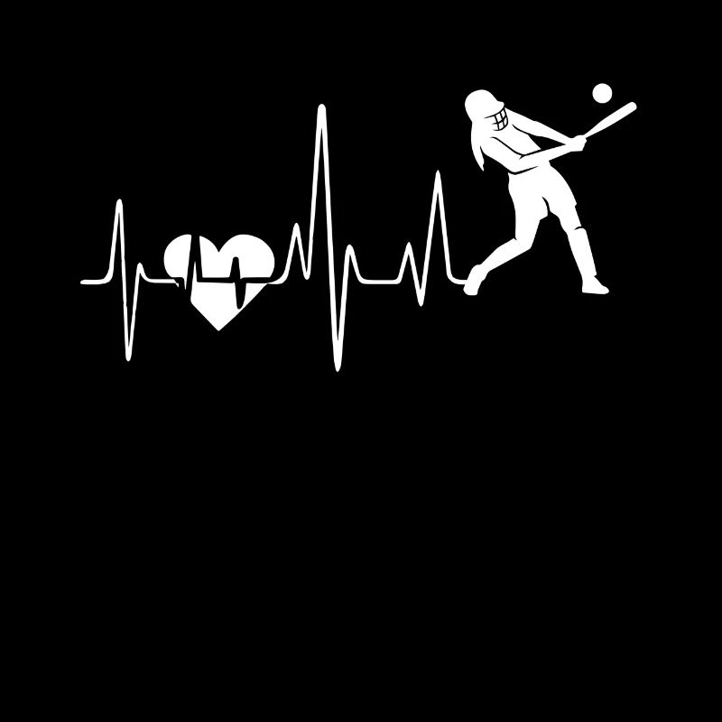 Softball Softball Heartbeat Baseball