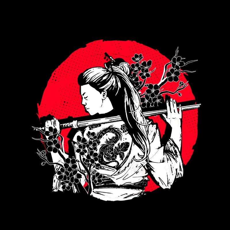 Kanji Japan Japanisches Mädchen Ninja Samurai