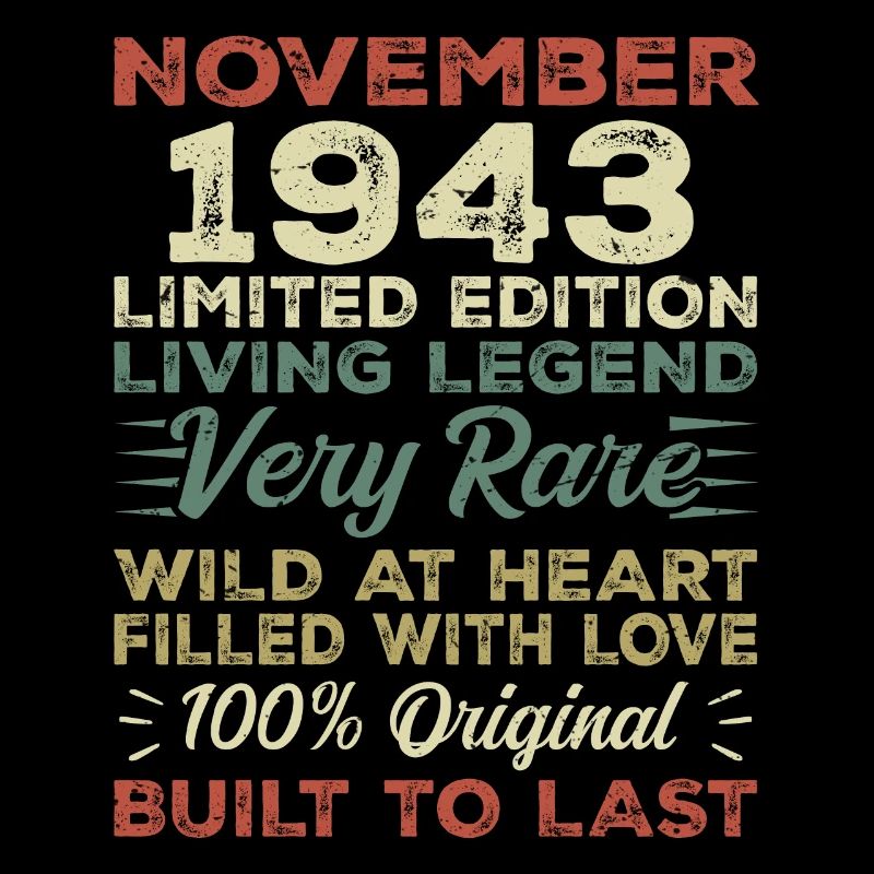 Legend Since November 1943 Born November 1943