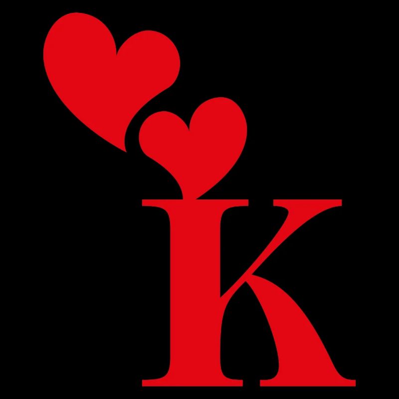 Buchstabe k Rotes Herz