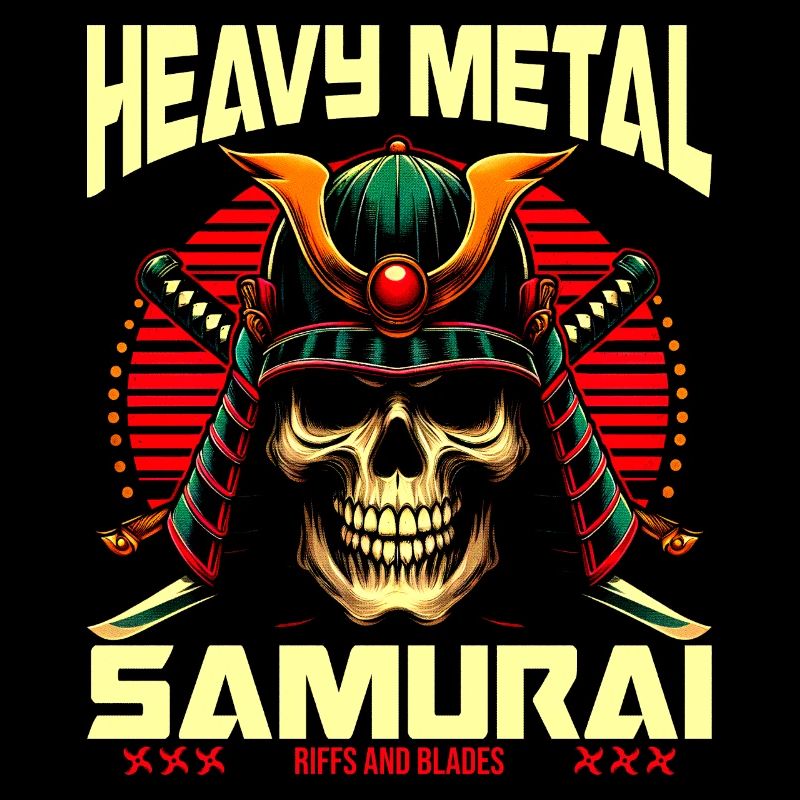 Samouraï de métal lourd Guerrier d’acier féroce