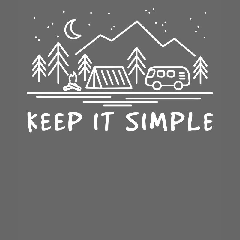 Camper Keep Simple Camping Feu de Joie