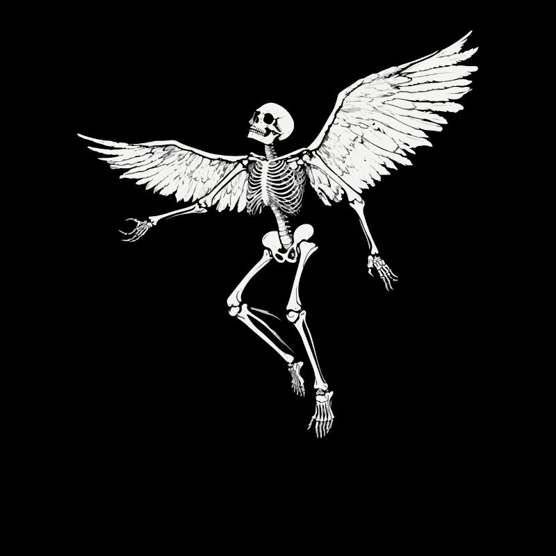Squelette avec des ailes pour motards – Extravagant