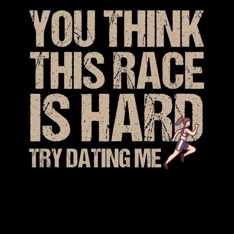 Marathon Course Difficile Essayez de Sortir avec moi Course à pied