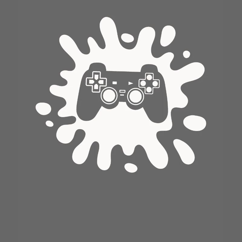 Zocker Splatter-Controller – Retro Gaming Kunst