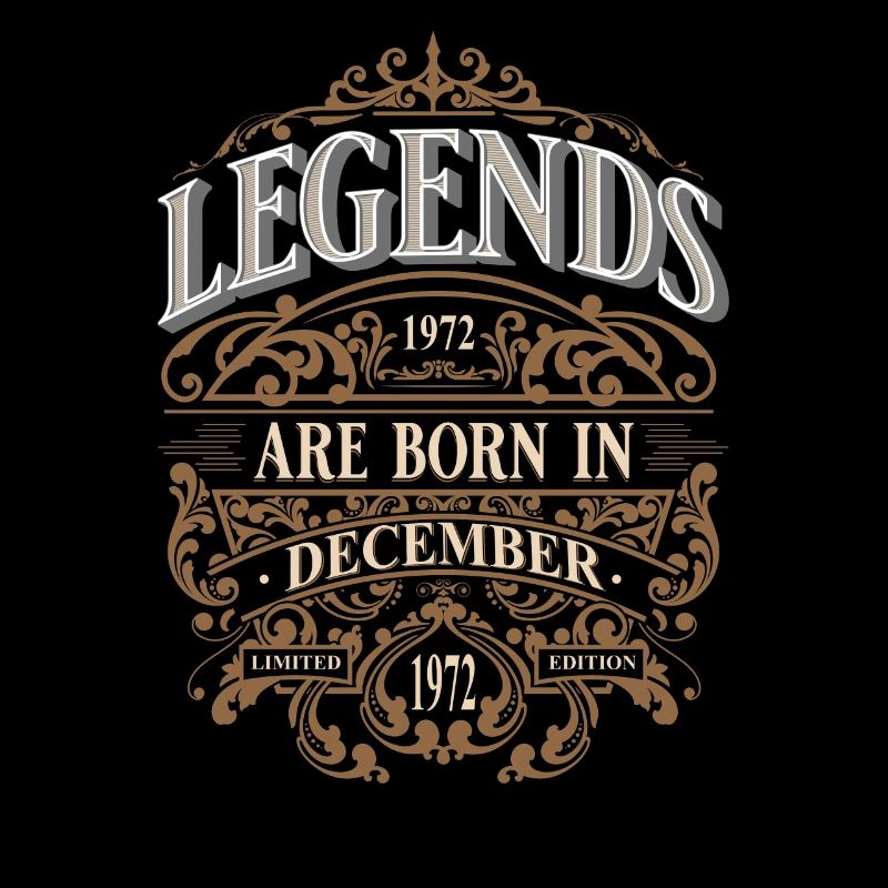 1972 Décembre Né Anniversaire Année de naissance