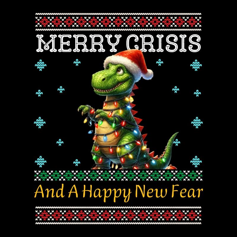 Joyeuse Crise Weihnachten Dino Noël laid