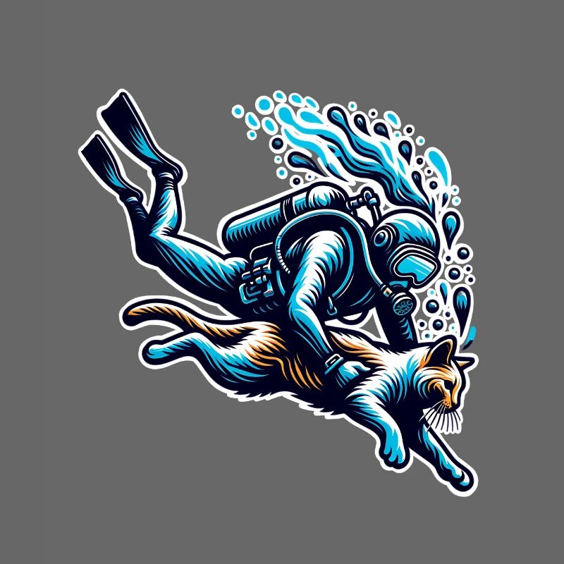 Plongée Plongeur Chat