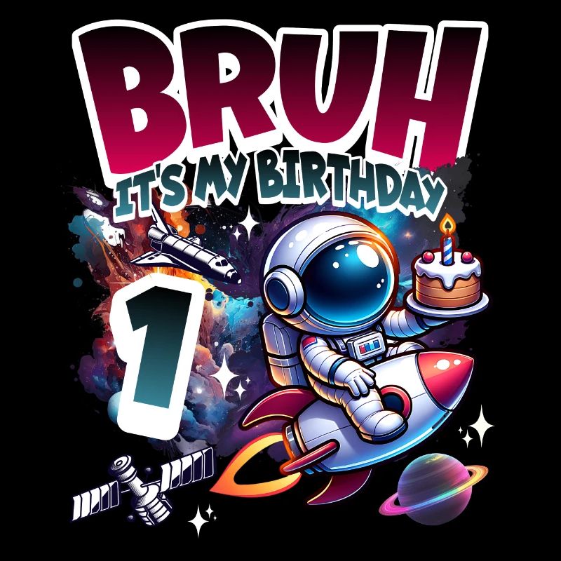 Astronaut 1st Birthday Space