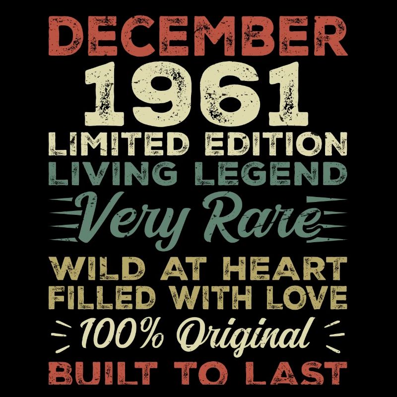 Décembre 1961 - anniversaire Décembre 1961 année