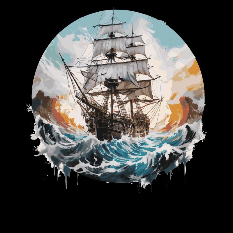 Sailing Ship, Frigate, Boat