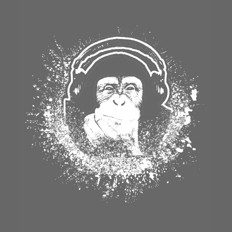 Monkey With Headphone