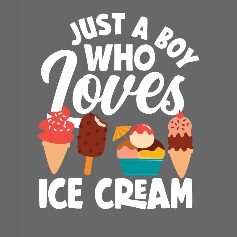Ein Junge Der Eis Liebt - Eiscreme Fan