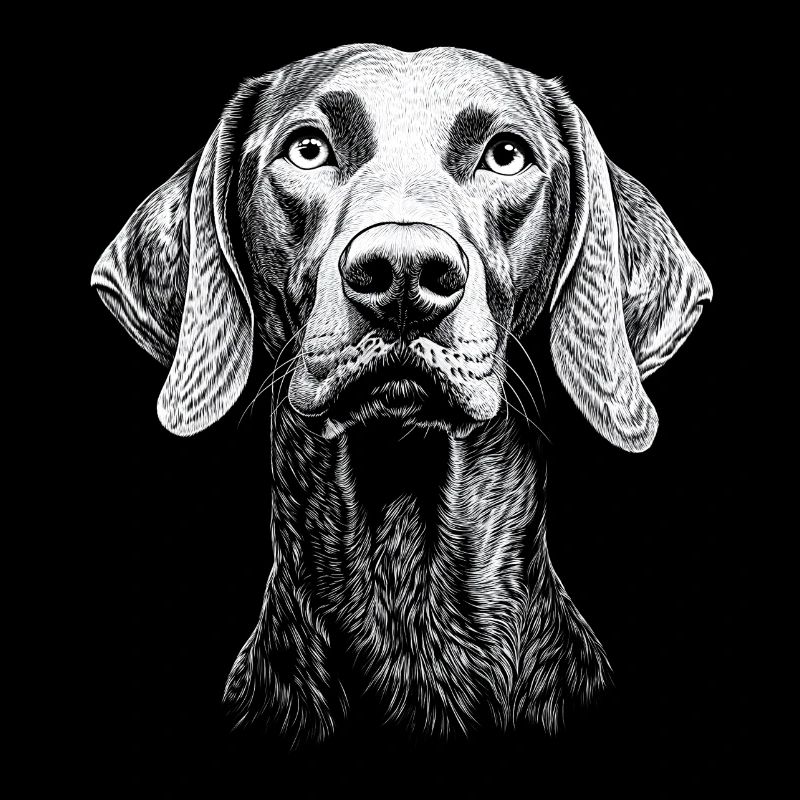 Braque de Weimar Portrait Chien de chasse Chiens de chasse Chiens