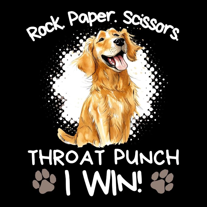 Roche Papier Ciseaux Golden Retriever Drôle