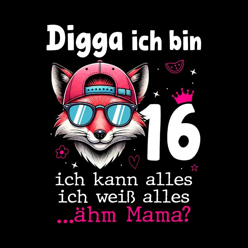 Digga Ich Bin 16 Teenager Geburtstag Mädchen