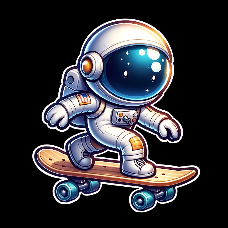 Skateboard Skater Astronaut