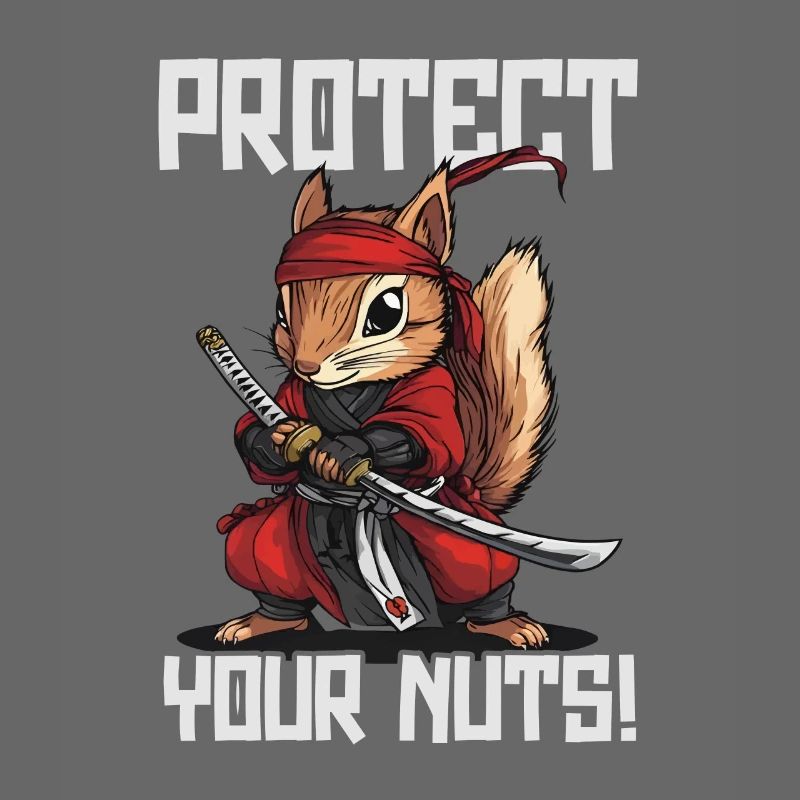 Protect Your Nuts Ninja Squirrel