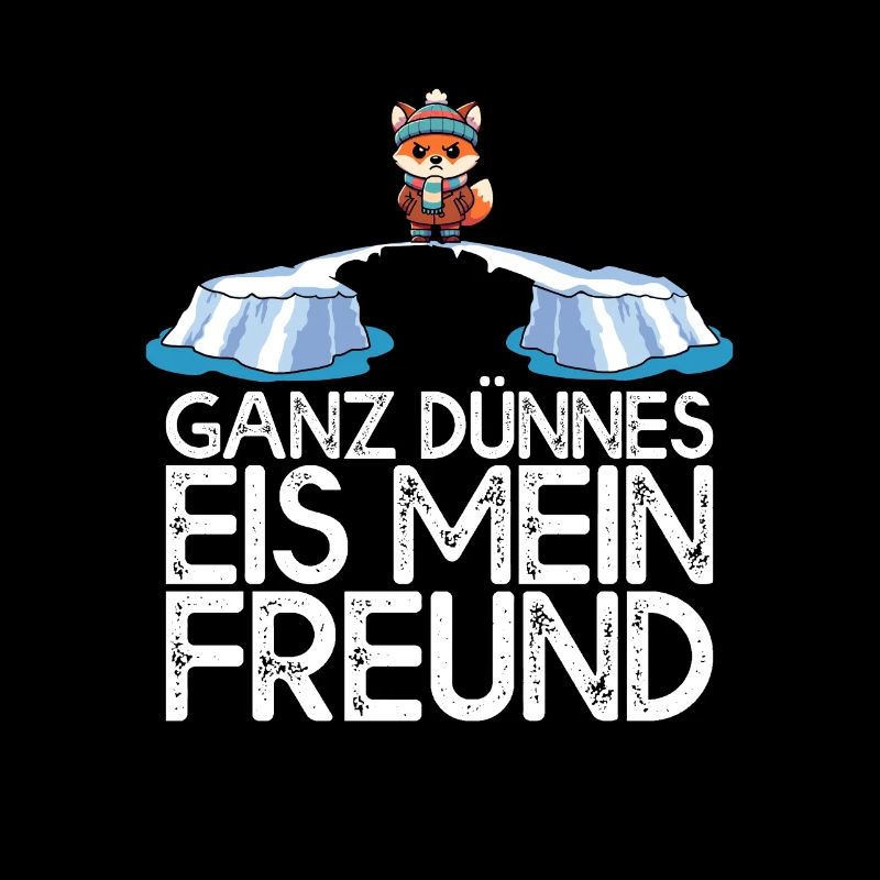 Ganz dünnes Eis mein Freund Fuchs auf Eisscholle