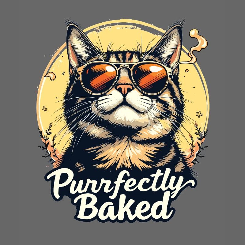 Chat parfaitement cuit Drôle de chat Dicton de chat