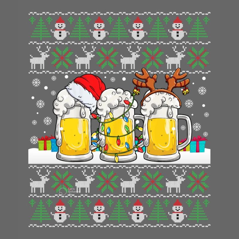 Hässlicher Weihnachtspullover mit Bier Hässliche Weihnachten