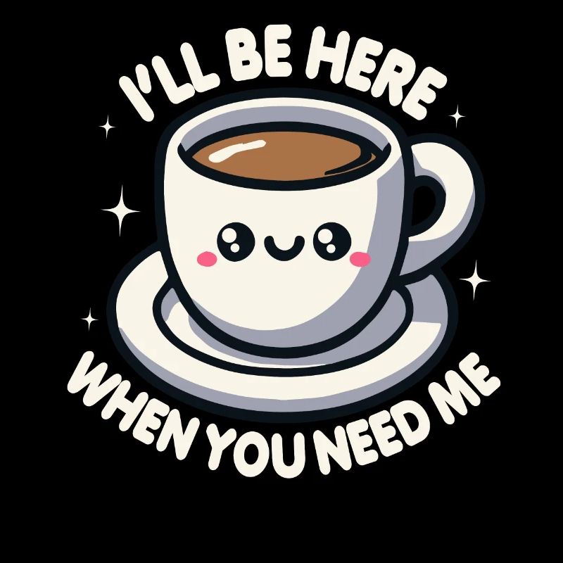 Ich bin hier, wenn du mich brauchst Kaffee