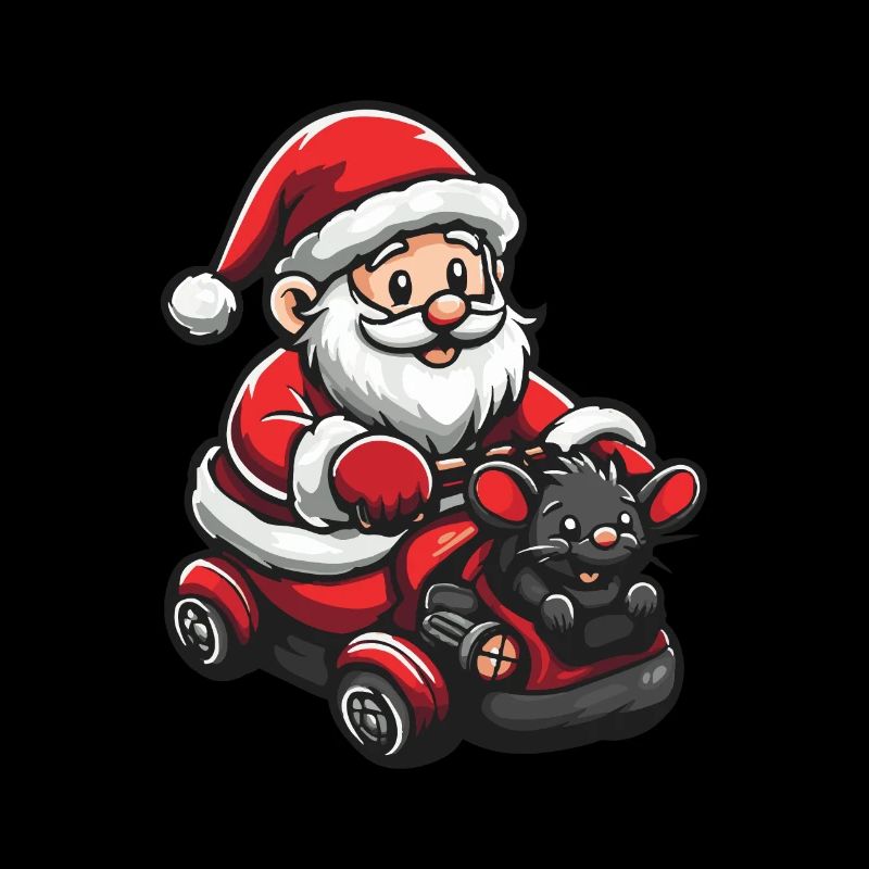 Maus Weihnachtsmann Cartoon