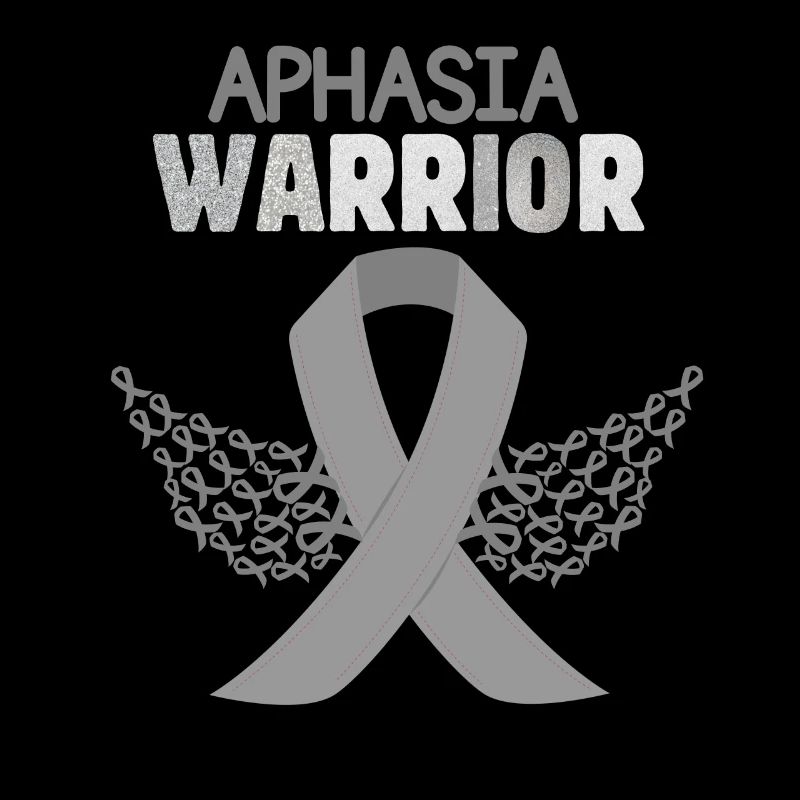 Aphasia warrior grey ribbon aphasia awareness