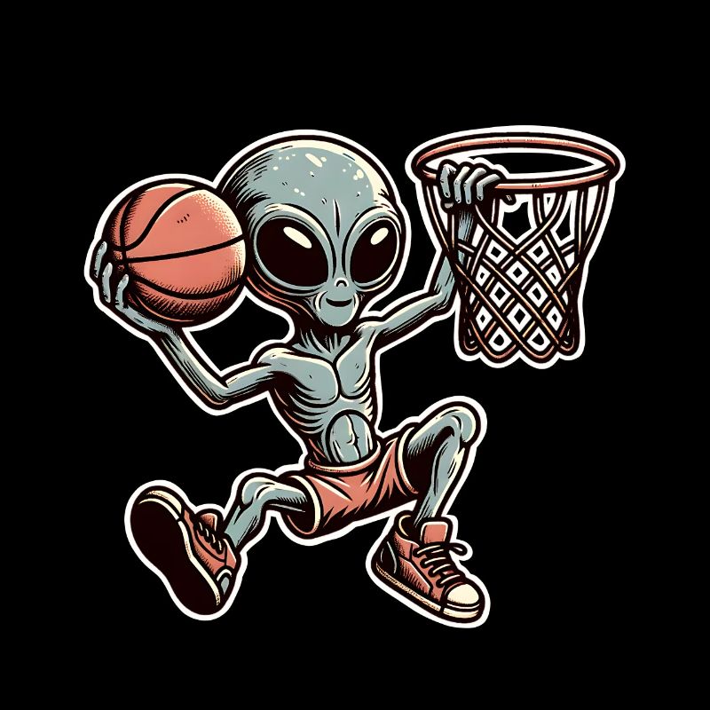 Basketball Dunking Alien