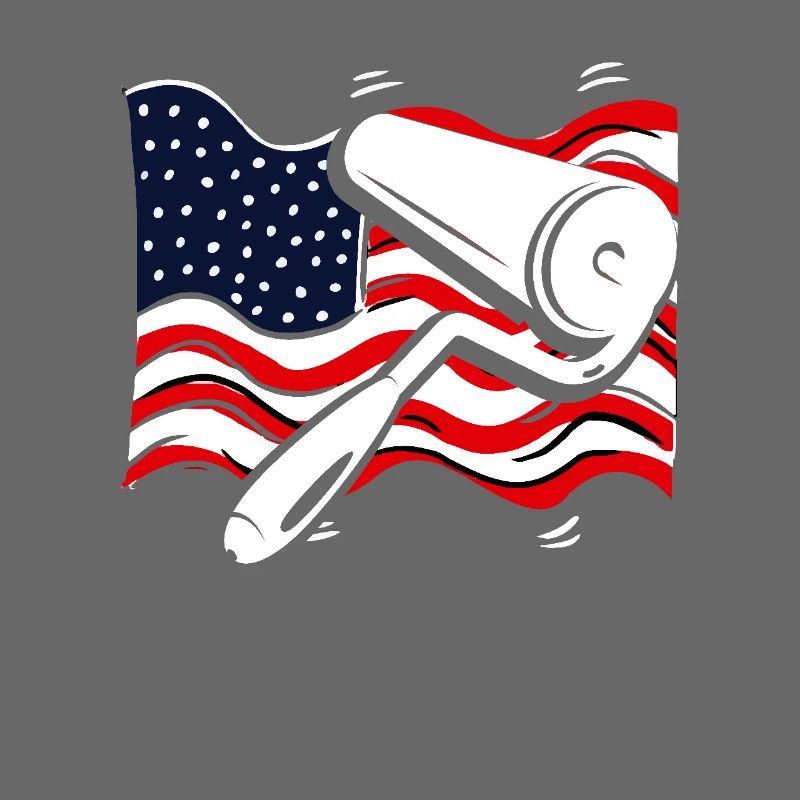 Painter with American Flag