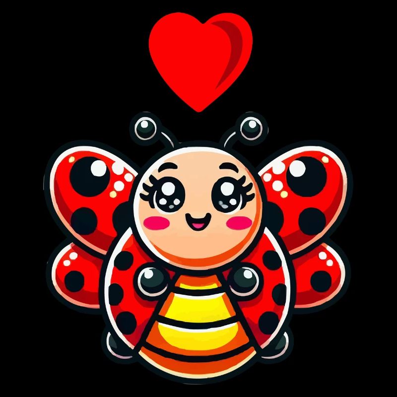 marienkäfer comic herz