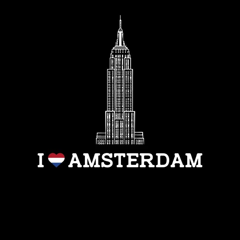 Empire Building Pays-Bas I Love Amsterdam Drapeau