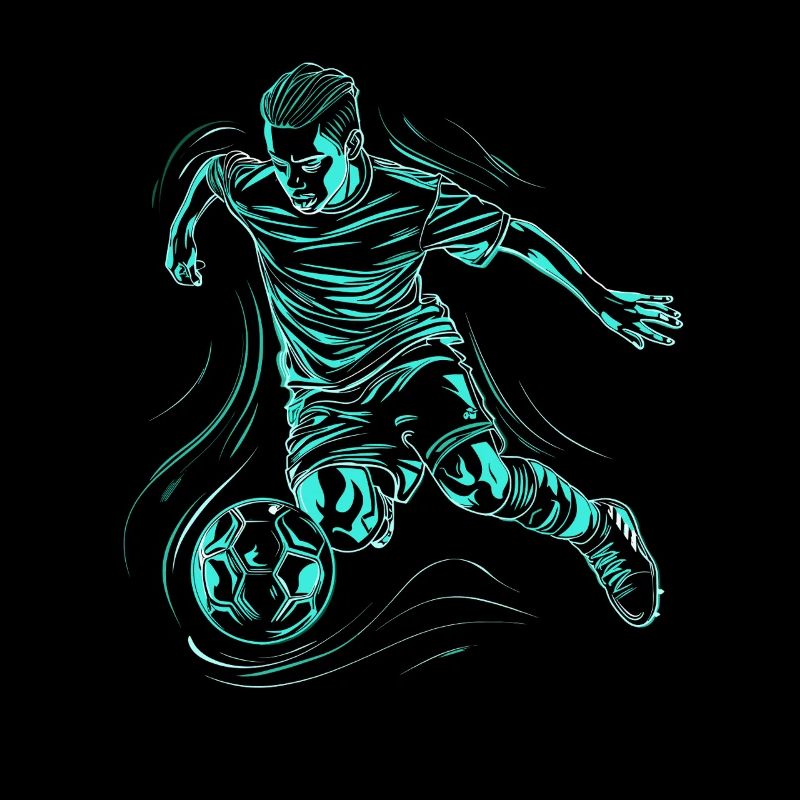 Fußballjunge Zeichnung
