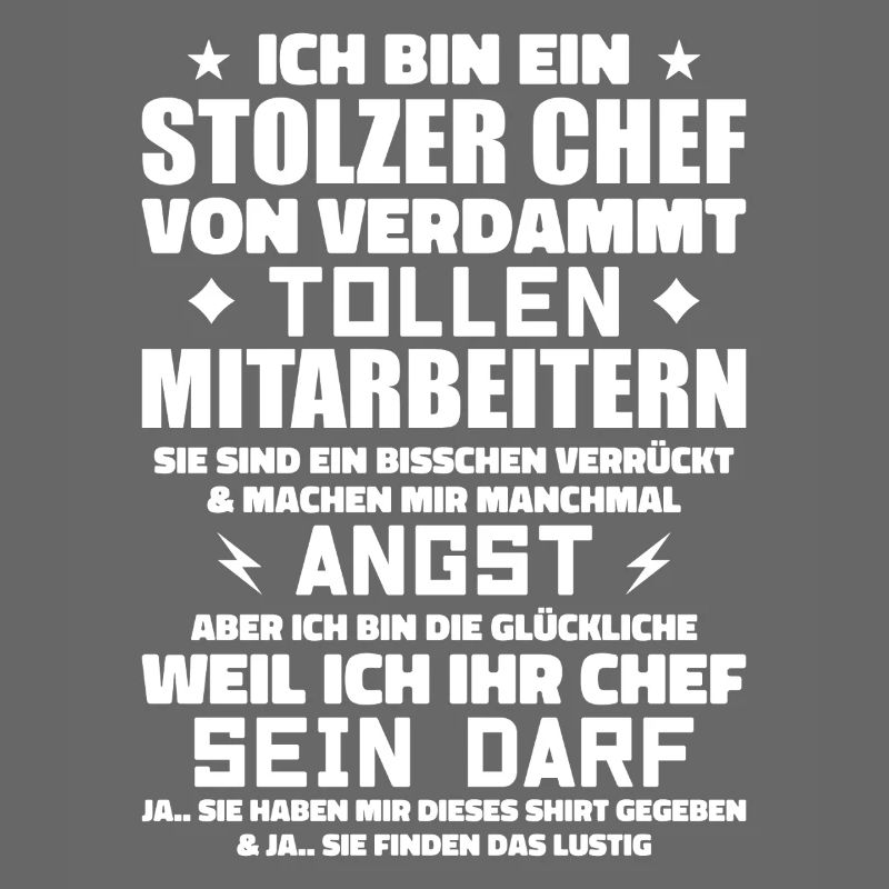 Ein stolzer chef von verdammt tollen mitarbeitern
