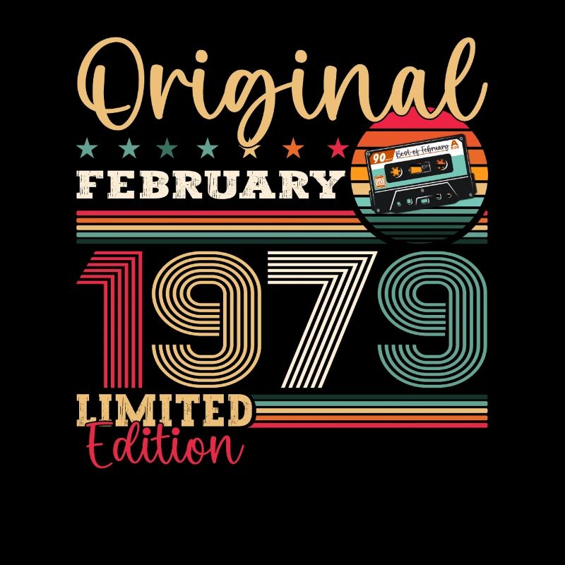 46. Geburtstag Geschenk Mann Original Februar 1979