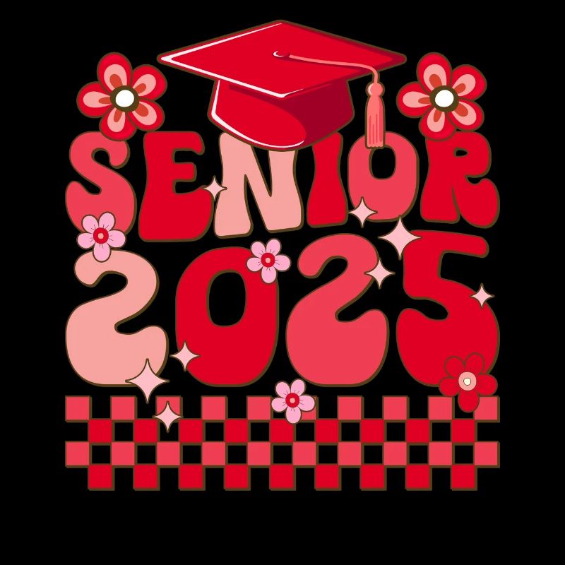 Senior 2025 Graduation Retro Style